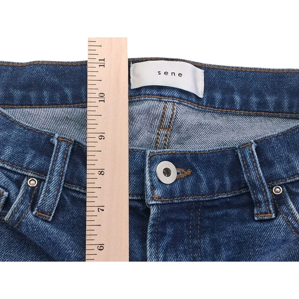 Sene Jeans Mens 29 X 29 Blue Medium Wash Slim Straight Denim Casual Pants